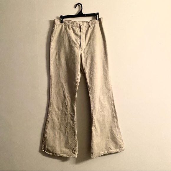 Vintage Wrangler Flare beige pant - Picture 2 of 6